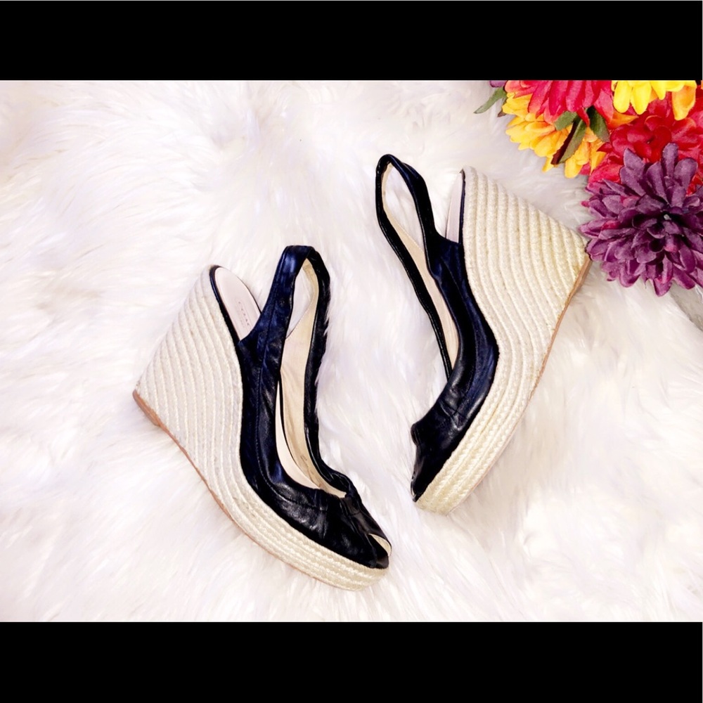 COACH Maritza Peep Toe Wedge